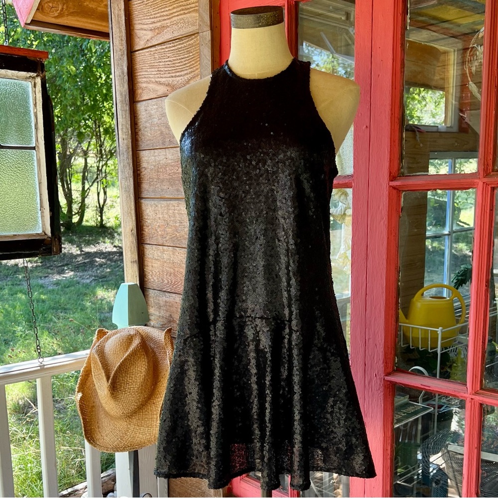 Free People Liquid Shine Mini Dress